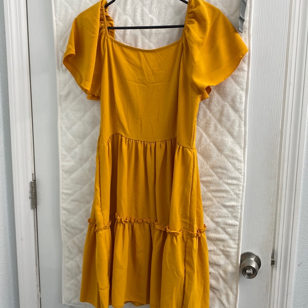 SHEIN yellow gold dress size medium